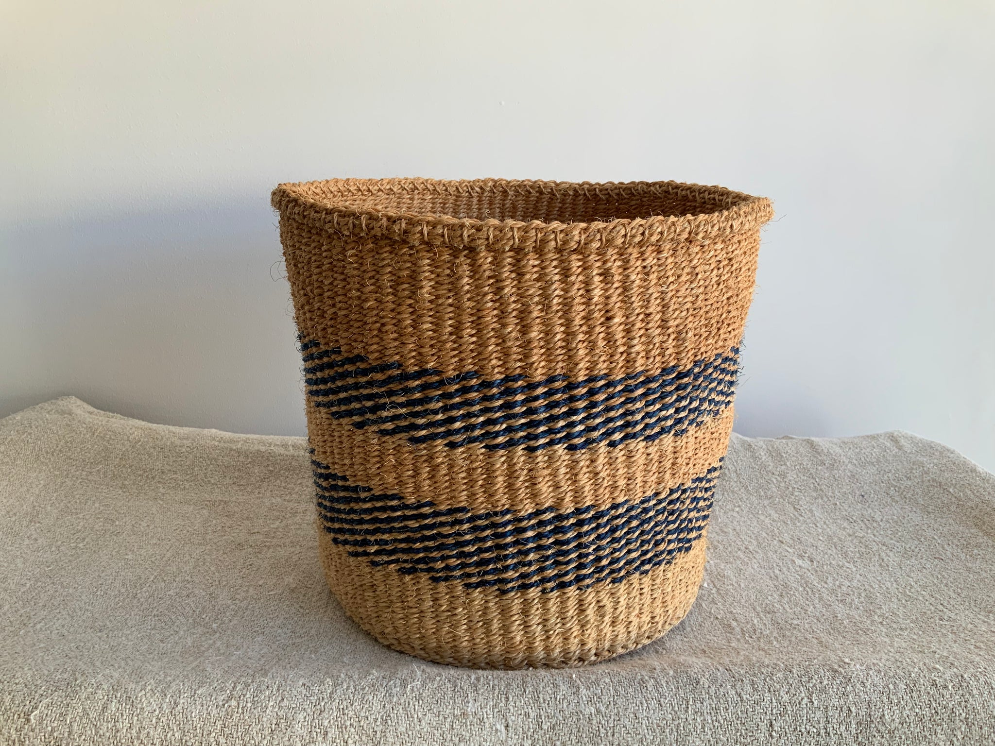 Striped Woven Basket
